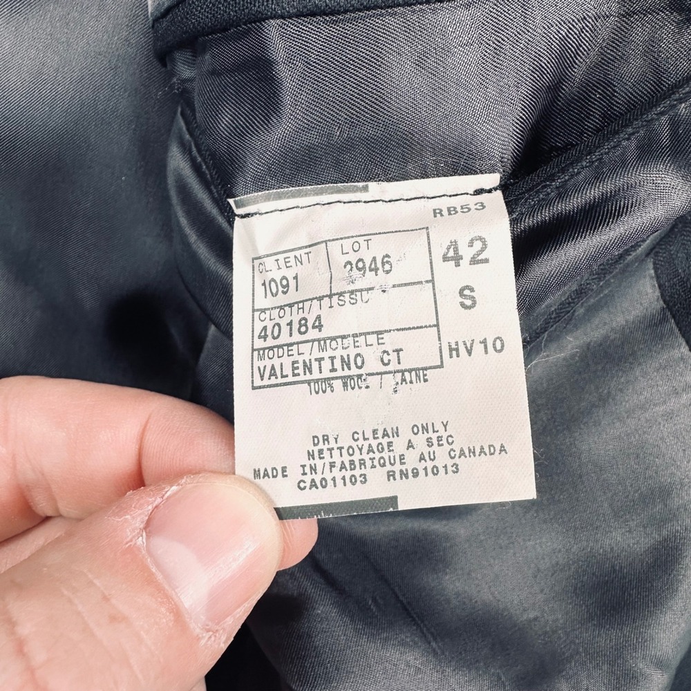 Jack Victor 42S Black Valentino CT 100% Wool Blazer Jacket Sport Coat Preppy - Picture 7 of 14